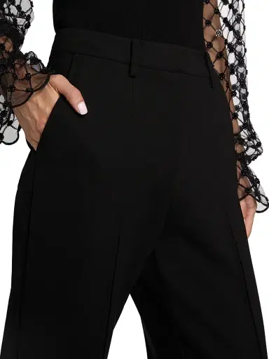 Elie Tahari Women's The Saddy Wide-Leg Pants - Black | Thumbnail 6
