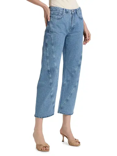 L'AGENCE Women's Frasier Ultra High-Rise Barrel-Leg Crop Jeans - Grantly | Thumbnail 4 L'AGENCE Women's Frasier Ultra High-Rise Barrel-Leg Crop Jeans - Grantly | Thumbnail 4