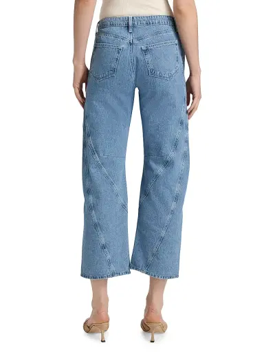 L'AGENCE Women's Frasier Ultra High-Rise Barrel-Leg Crop Jeans - Grantly | Thumbnail 5 L'AGENCE Women's Frasier Ultra High-Rise Barrel-Leg Crop Jeans - Grantly | Thumbnail 5