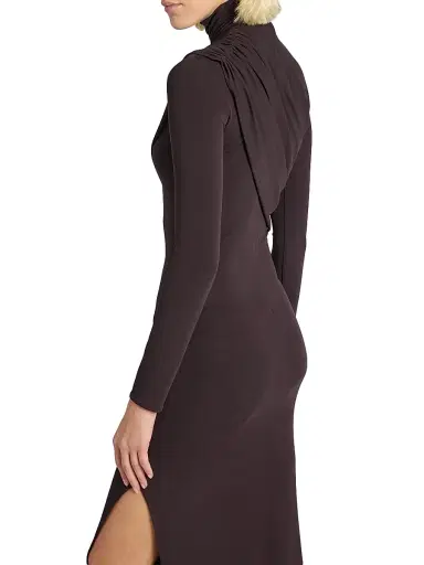 Courrèges Women's Draped Jersey Column Gown - Burnt Red | Thumbnail 6 Courrèges Women's Draped Jersey Column Gown - Burnt Red | Thumbnail 6