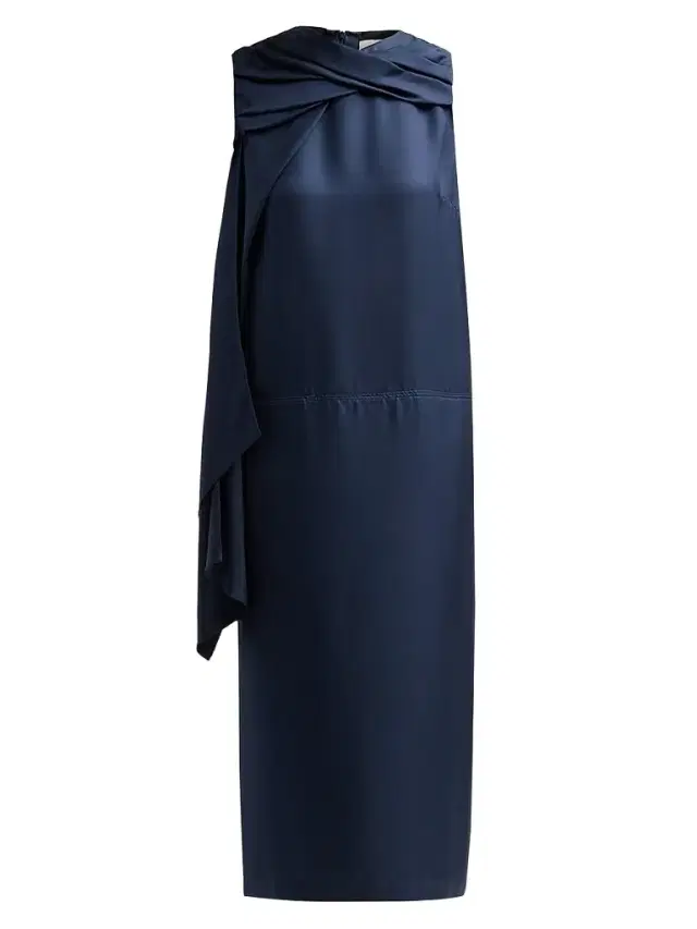 Loulou de Saison Women's Izia Draped Cape Dress - Navy