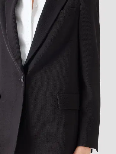 Akris punto Women's Wool Tricotine Boyfriend Blazer - Espresso - Size 18 | Thumbnail 5