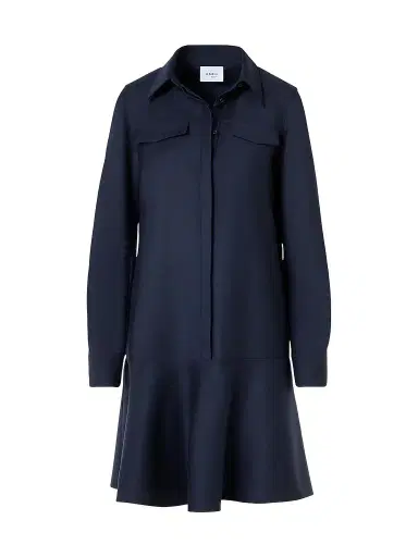 Akris punto Women's Wool Flannel Mini Shirtdress - Navy - Size 16 | Thumbnail 1 Akris punto Women's Wool Flannel Mini Shirtdress - Navy - Size 16 | Thumbnail 1