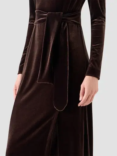 Akris punto Women's Techno Stretch Velvet Midi Dress | Thumbnail 5 Akris punto Women's Techno Stretch Velvet Midi Dress | Thumbnail 5