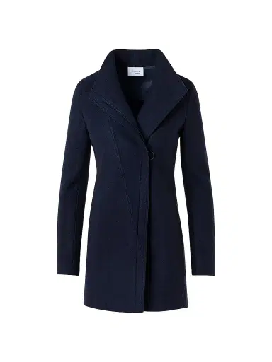 Akris punto Women's Felted Wool Long Jacket - Navy - Size 16 | Thumbnail 1 Akris punto Women's Felted Wool Long Jacket - Navy - Size 16 | Thumbnail 1