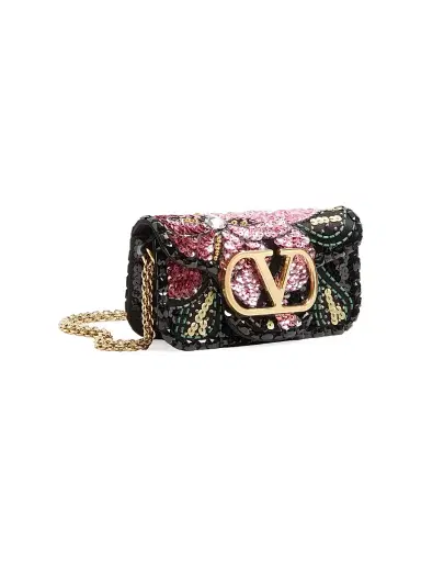 Valentino Garavani Women's Locò Small Embroidered Shoulder Bag - Multicolored | Thumbnail 3