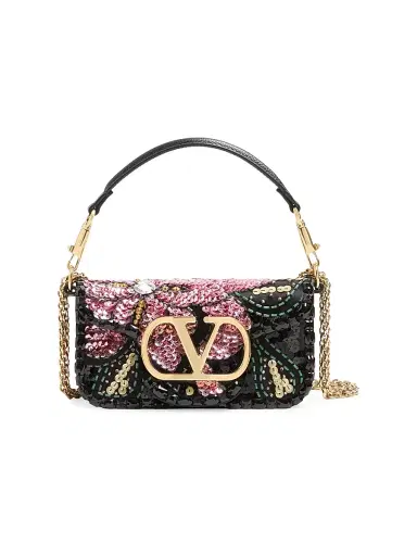 Valentino Garavani Women's Locò Small Embroidered Shoulder Bag - Multicolored | Thumbnail 1
