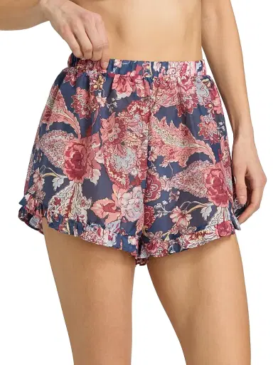 Papinelle Women's Ella Frill Boxer Pajamas - Blue Indigo | Thumbnail 4