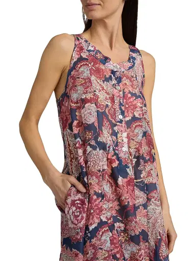Papinelle Women's Ella Printed Nightie - Blue Indigo | Thumbnail 5