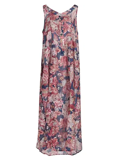 Papinelle Women's Ella Printed Nightie - Blue Indigo | Thumbnail 1