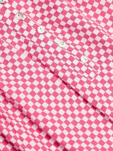 Papinelle Women's Anais Checker Gathered Nightie | Thumbnail 6 Papinelle Women's Anais Checker Gathered Nightie | Thumbnail 6