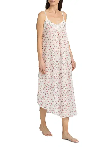Papinelle Women's Floral Swiss Dot Maxi Nightie - Posy Floral - Size XL | Thumbnail 2 Papinelle Women's Floral Swiss Dot Maxi Nightie - Posy Floral - Size XL | Thumbnail 2