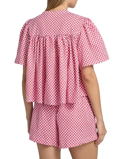 Papinelle Women's Anais Gathered Boxer Pajamas | Thumbnail 5 Papinelle Women's Anais Gathered Boxer Pajamas | Thumbnail 5