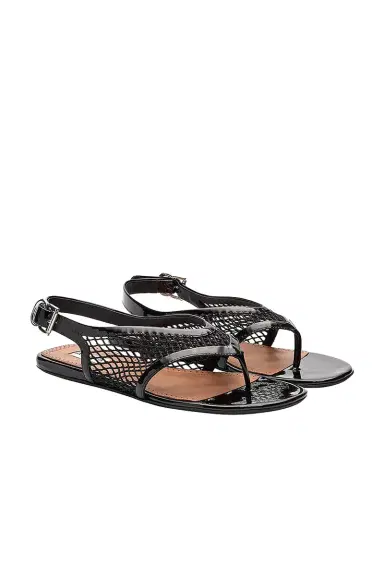 Alaïa Fishnet Flat Sandal | Thumbnail 1 Alaïa Fishnet Flat Sandal | Thumbnail 1
