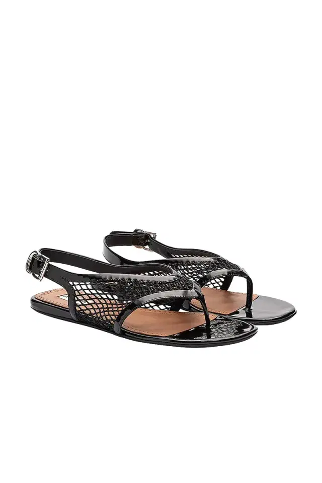 ALAÏA Fishnet Flat Sandal