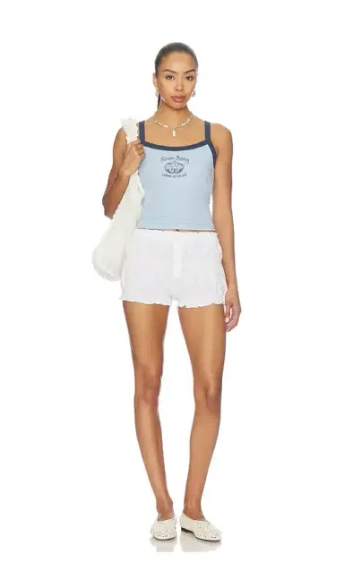DAYDREAMER Siren Song Pointelle 90s Tank Top | Thumbnail 4
