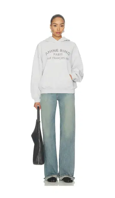 Anine Bing Harvey Sweatshirt Paris Stencil | Thumbnail 4