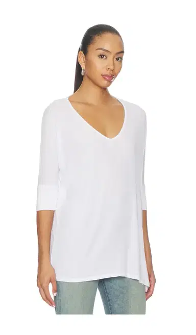 Michael Lauren Dylan 3/4 Sleeved Draped V-neck | Thumbnail 2