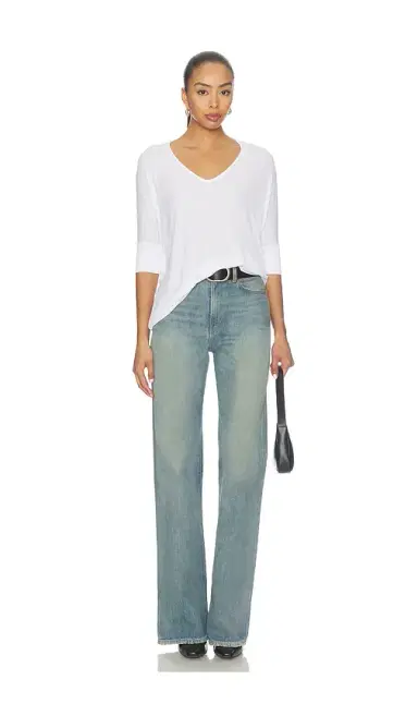 Michael Lauren Dylan 3/4 Sleeved Draped V-neck | Thumbnail 4