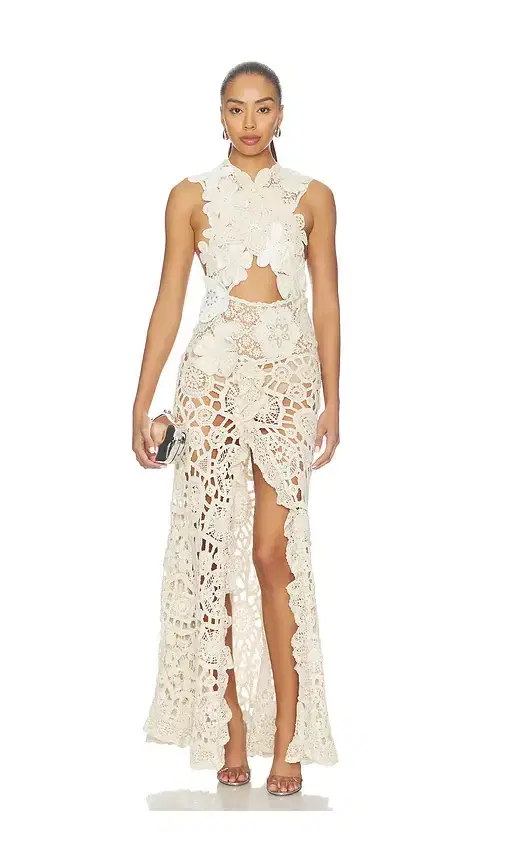 Bronx Banco Casablanca Crochet Naia Dress