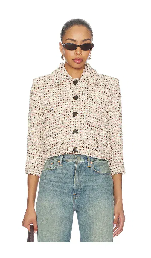 L'AGENCE Jia Crop 3/4 Sleeve Jacket