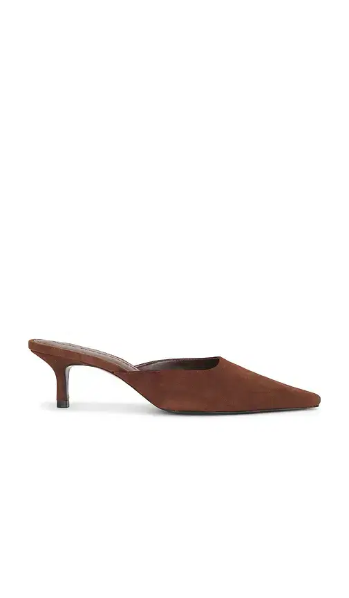 Black Suede Studio Riley 50 Mule Pump