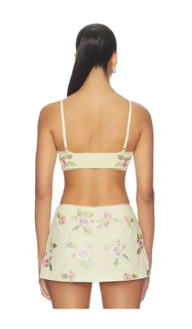 For Love & Lemons Ribbon Flowers Top | Thumbnail 3