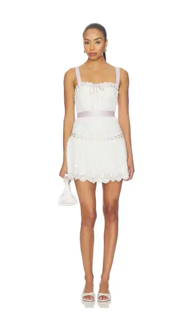 For Love & Lemons Noah Embroidered Mini Dress | Thumbnail 1