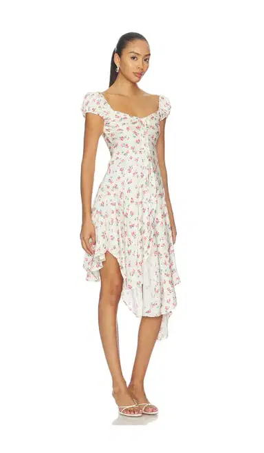 For Love & Lemons Cherry Mae Midi Dress | Thumbnail 2