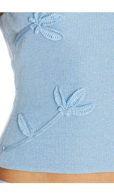 MAJORELLE Kaidyn One Shoulder Flower Embroidered Top | Thumbnail 5 MAJORELLE Kaidyn One Shoulder Flower Embroidered Top | Thumbnail 5