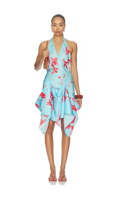 Juliet Johnstone Satin Button Dress | Thumbnail 2