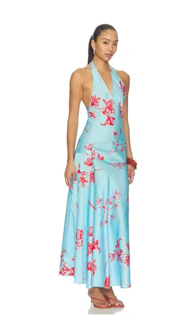 Juliet Johnstone Satin Button Dress | Thumbnail 3