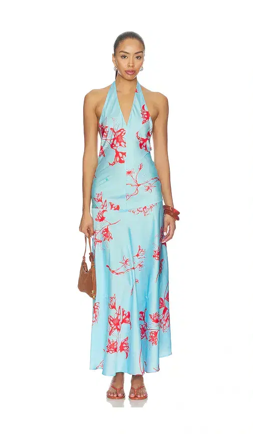 Satin Button Dress