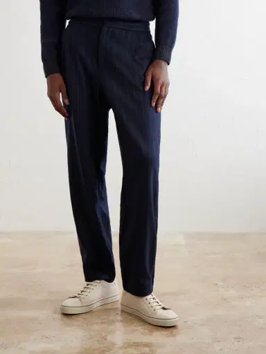 Sease Tapered Pinstriped Wool-Blend Trousers - Men | Thumbnail 3 Sease Tapered Pinstriped Wool-Blend Trousers - Men | Thumbnail 3