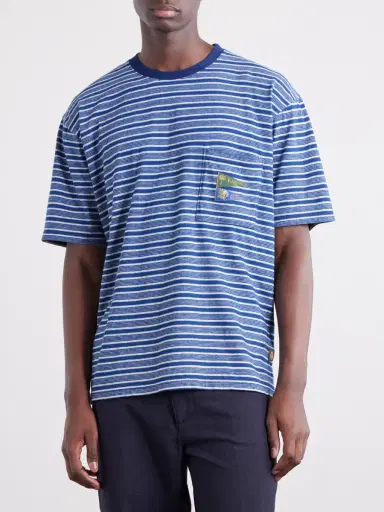 KAPITAL Logo-Appliquéd Striped Cotton-Jersey T-Shirt - Men | Thumbnail 3