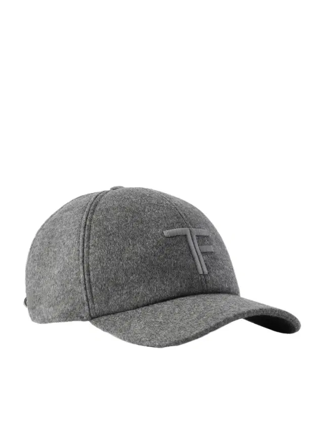 Tom Ford Leather-Trimmed Logo-Embroidered Cashmere Baseball Cap - Men