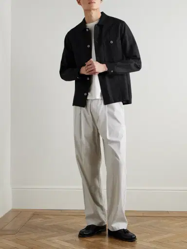 Folk Patch Linen and Cotton-Blend Overshirt - Men | Thumbnail 2
