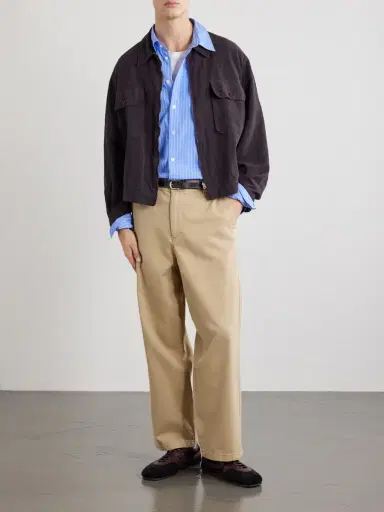 Corridor Wide-Leg Cotton-Twill Trousers - Men | Thumbnail 2