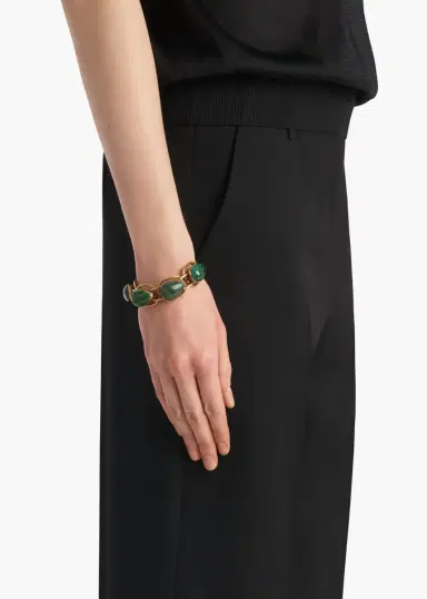 Khaite Cyclone Stone Bracelet In Antique Gold With | Thumbnail 2