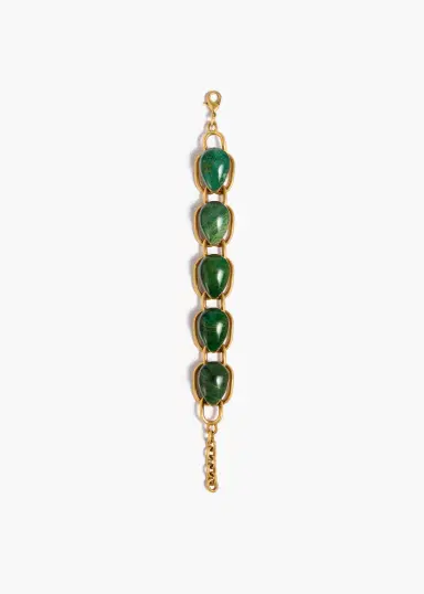Khaite Cyclone Stone Bracelet In Antique Gold With | Thumbnail 3