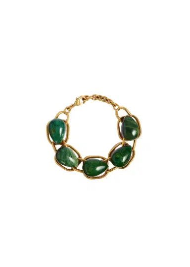 Khaite Cyclone Stone Bracelet In Antique Gold With | Thumbnail 1
