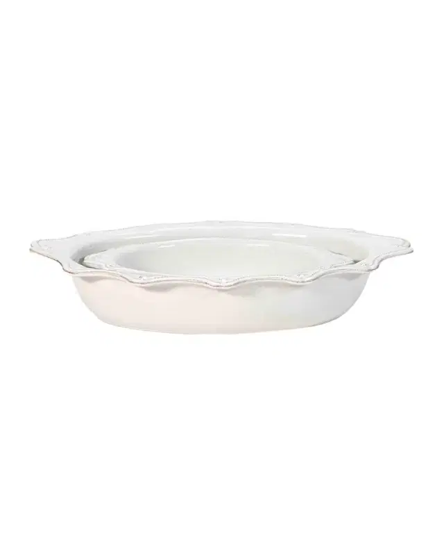 Juliska Berry & Thread Whitewash Oval 2-Piece Baking Set