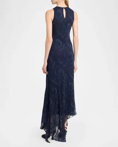 Etro Long Sleeveless Paisley Jacquard Dress | Thumbnail 3 Etro Long Sleeveless Paisley Jacquard Dress | Thumbnail 3