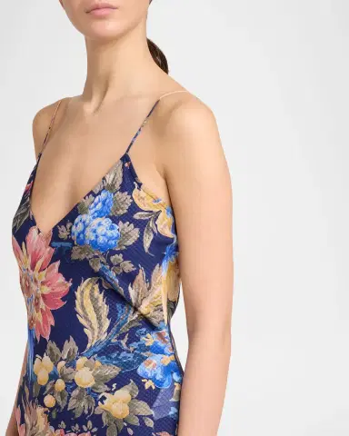 Etro Floral Seersucker Ruffled Maxi Dress | Thumbnail 5