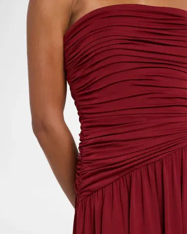 Cinq à Sept Rosine Draped Strapless Midi Dress | Thumbnail 5