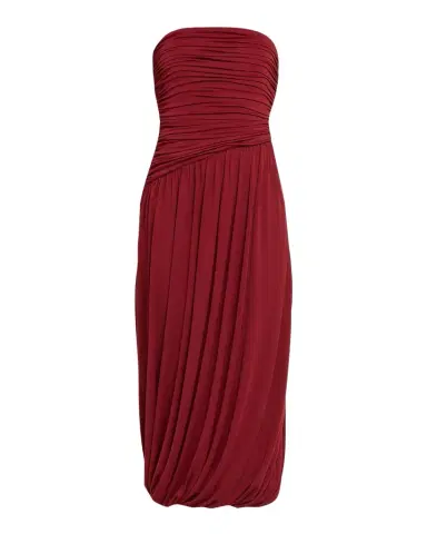 Cinq à Sept Rosine Draped Strapless Midi Dress | Thumbnail 1