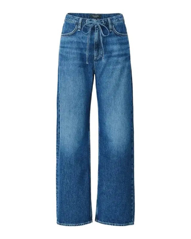 rag & bone Phoebe Drawstring Wide-Leg Jeans