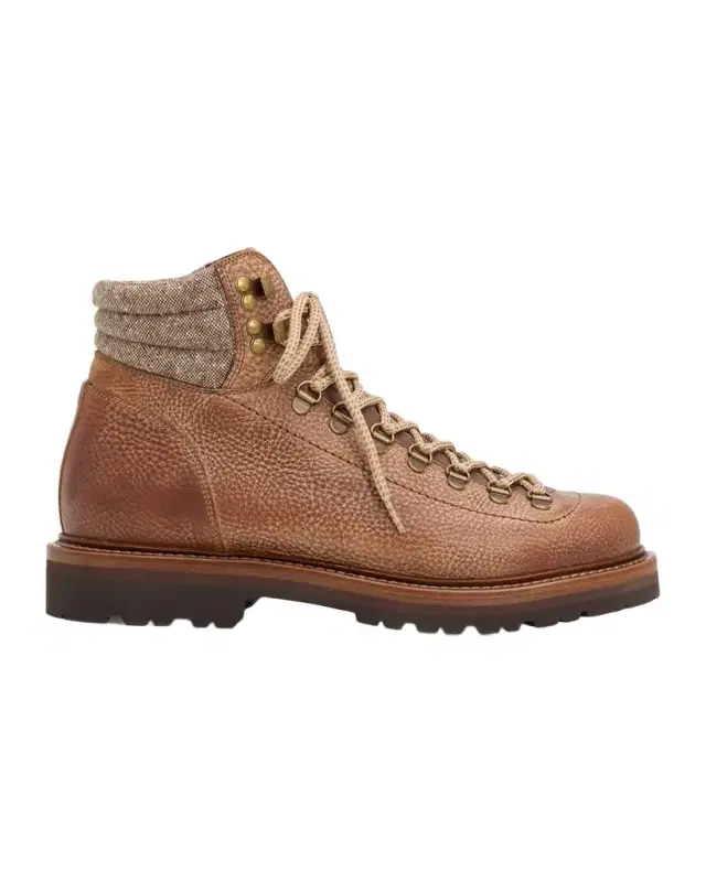 Brunello Cucinelli Men 's Leather Lug-Sole Ankle Boots