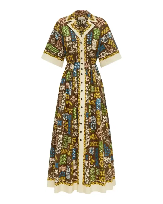ALÉMAIS Minnie Cotton Midi Shirtdress