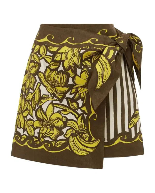 ALÉMAIS Mona Sarong Mini Skirt